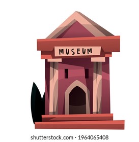 Edificio de museo con columnas de clipart vectorial