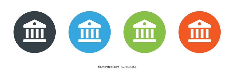 Museum building exterior icon vector isolated on white background.