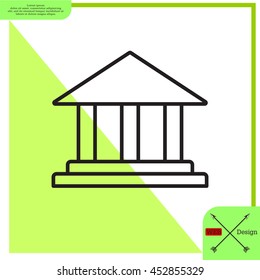 Museum building icon 
