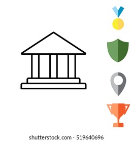 Museum building icon 
