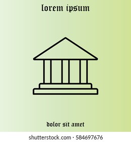Museum building icon 