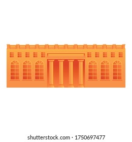 Museum building icon. Cartoon of museum building vector icon for web design isolated on white background