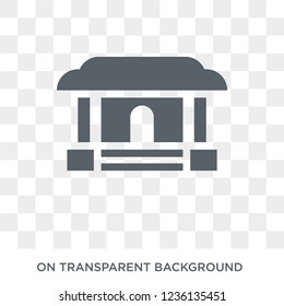 Museum building icon. Museum building design concept from Museum collection. Simple element vector illustration on transparent background.