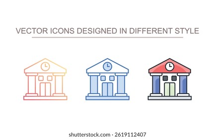 Museum Building icon design with white background stock illustration