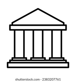 icono de construcción de museo en línea