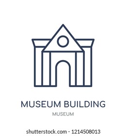 Museum building icon. Museum building linear symbol design from Museum collection. Simple outline element vector illustration on white background.