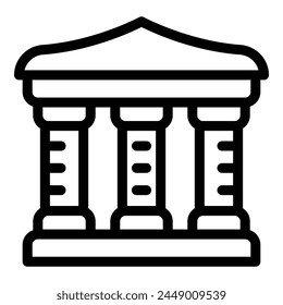 Museum building icon outline vector. Art gallery. Capital tourist