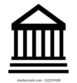 Museum building icon. Simple illustration of museum building vector icon for web design