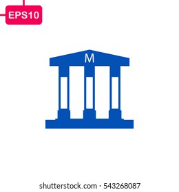 Museum building Icon, Vector