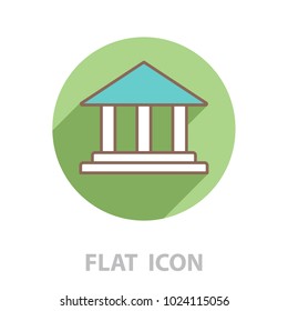 Museum building icon. vector illustration 
