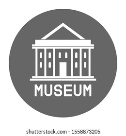 Museum building icon. Vector illustration.