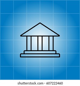 Museum building icon. vector illustration 