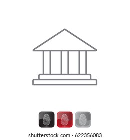 Museum building icon. vector illustration 