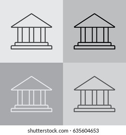 Museum building icon. vector illustration 