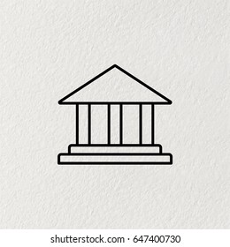 Museum building icon. vector illustration 