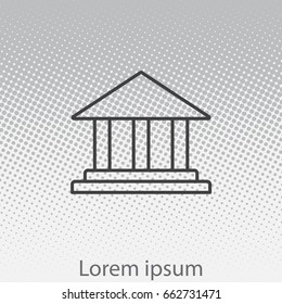 Museum building icon. vector illustration 