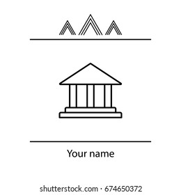 Museum building icon. vector illustration 