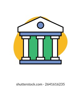 Museum Building Icon vector stock illustration
