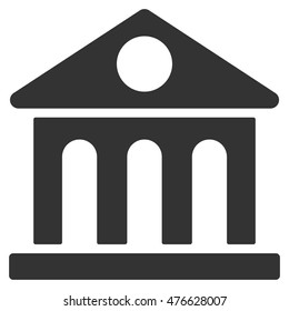 Museum Building icon. Vector style is flat iconic symbol, gray color, white background.