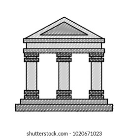 museum building isolated icon