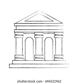 museum building isolated icon