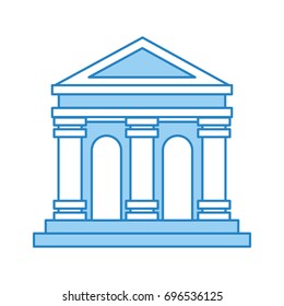 museum building isolated icon