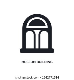 museum building isolated icon. simple element illustration from museum concept icons. museum building editable logo sign symbol design on white background. can be use for web and mobile