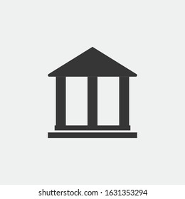Museum building vector icon exhibition