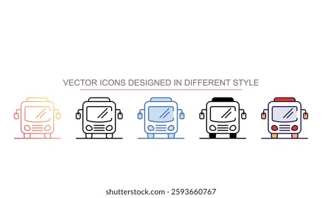 Museum Bus icon design with white background stock illustration