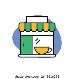 Museum Cafe Icon vector stock illustration