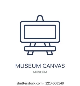 museum Canvas icon. museum Canvas linear symbol design from Museum collection. Simple outline element vector illustration on white background.