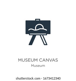 Vektorillustration der Leinwand des Museums. Trendy flache Museum Leinwand Symbol aus Museumssammlung einzeln auf weißem Hintergrund. Vektorillustration-Illustration kann für Web- und Mobile-Grafikdesign, Logo, eps10 verwendet werden