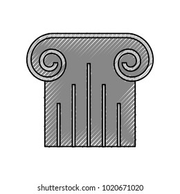 museum column isolated icon