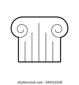 museum column isolated icon