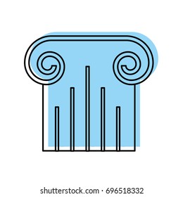museum column isolated icon