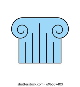 museum column isolated icon