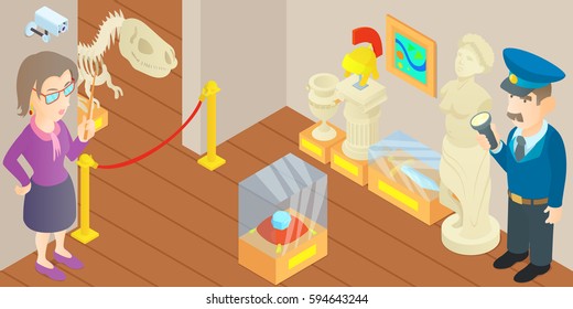 Museum concept. Cartoon illustration of museum vector concept for web