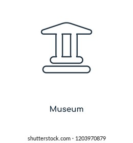 Museum concept line icon. Linear Museum concept outline symbol design. This simple element illustration can be used for web and mobile UI/UX.