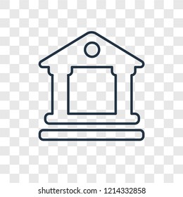 Museum concept vector linear icon isolated on transparent background, Museum concept transparency concept in outline style