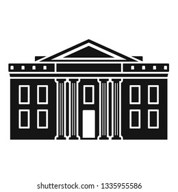 Museum courthouse icon. Simple illustration of museum courthouse vector icon for web design isolated on white background