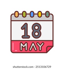 Museum Day Filled Icons , Vector illustration