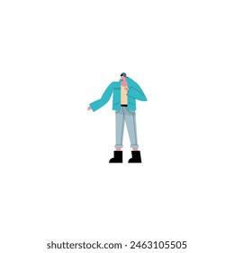museum day pose of walking person lifestyle