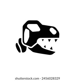 Museum Dinosaur Filled Icon Vector Illustration