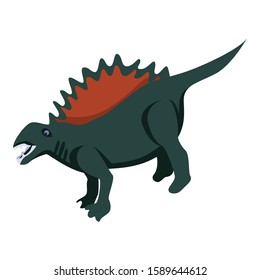 Museum dinosaur icon. Isometric of museum dinosaur vector icon for web design isolated on white background