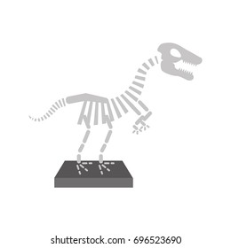 Museum dinosaur skeleton icon