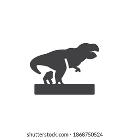Museum dinosaur vector icon. filled flat sign for mobile concept and web design. Tyrannosaurus rex glyph icon. Symbol, logo illustration. Vector graphics