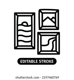 Museum Display Icon Editable Stroke