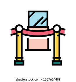 museum fenced exponat color icon vector. museum fenced exponat sign. isolated symbol illustration