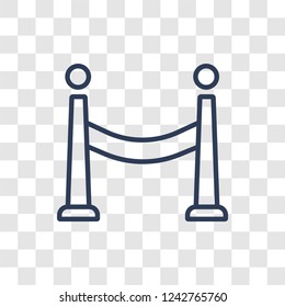 museum Fencing icon. Trendy linear museum Fencing logo concept on transparent background from Museum collection