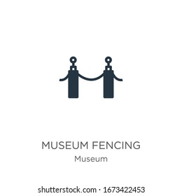 Museum fencing icon vector. Trendy flat museum fencing icon from museum collection isolated on white background. Vector illustration can be used for web and mobile graphic design, logo, eps10